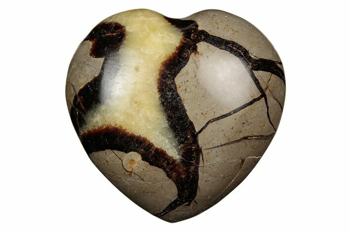 Polished Septarian Heart - Madagascar #205195